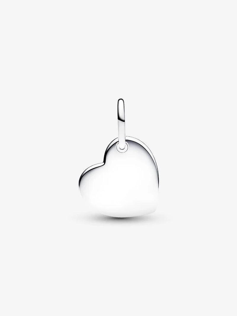 Charm Pendente Cuore con Pietra Viola Febbraio Argento Sterling 925
