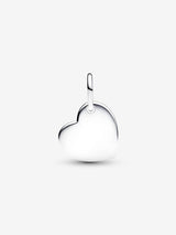 Charm Pendente Cuore con Pietra Miele Novembre Argento Sterling 925