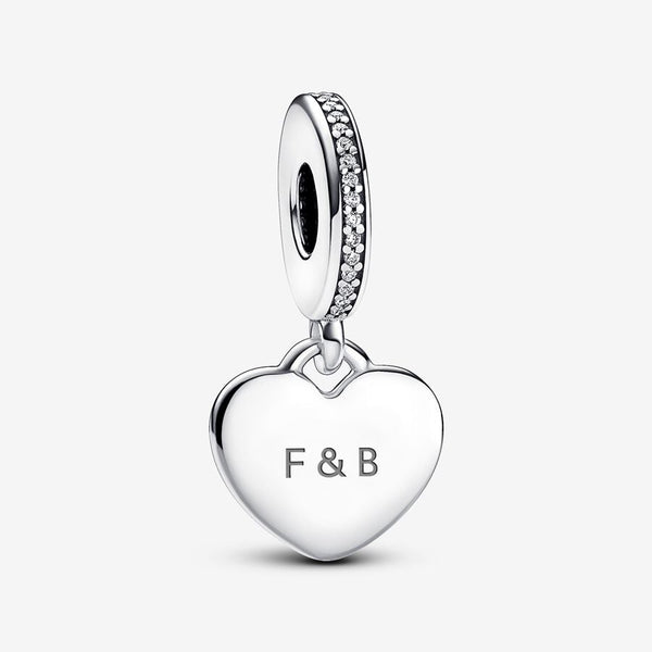 Charm Cuore Pendente da Incidere - Gioielleria Fondente