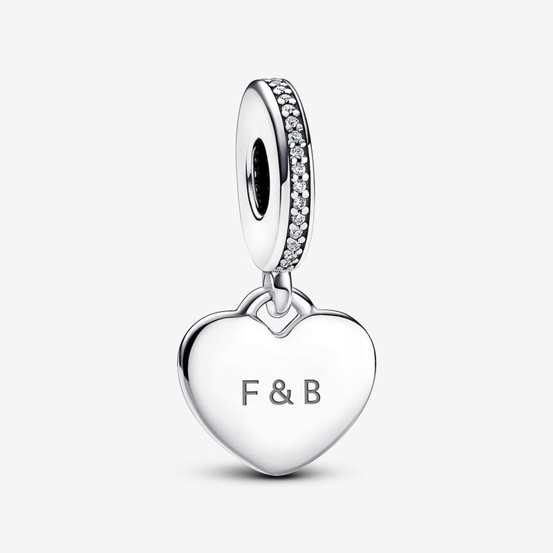 Charm Cuore Pendente da Incidere - Gioielleria Fondente