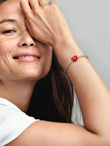 Charm Cuore Metallico Rosso