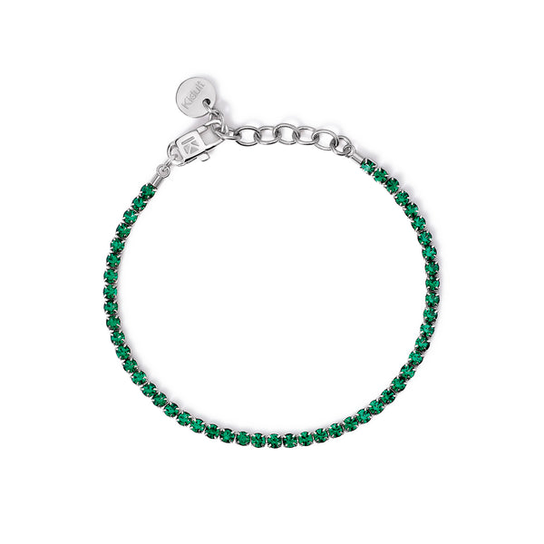 Bracciale in acciaio 316L cristalli