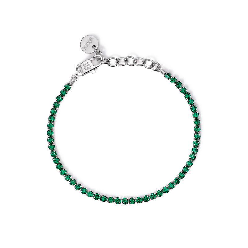 Bracciale in acciaio 316L cristalli