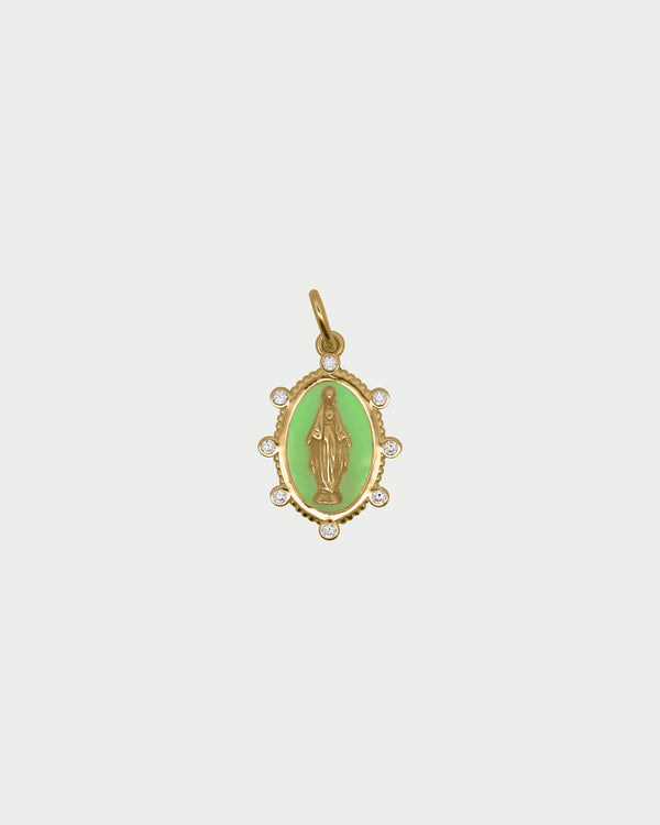 Charm MEDAGLIA MADONNA PIETRE SMA VERDE