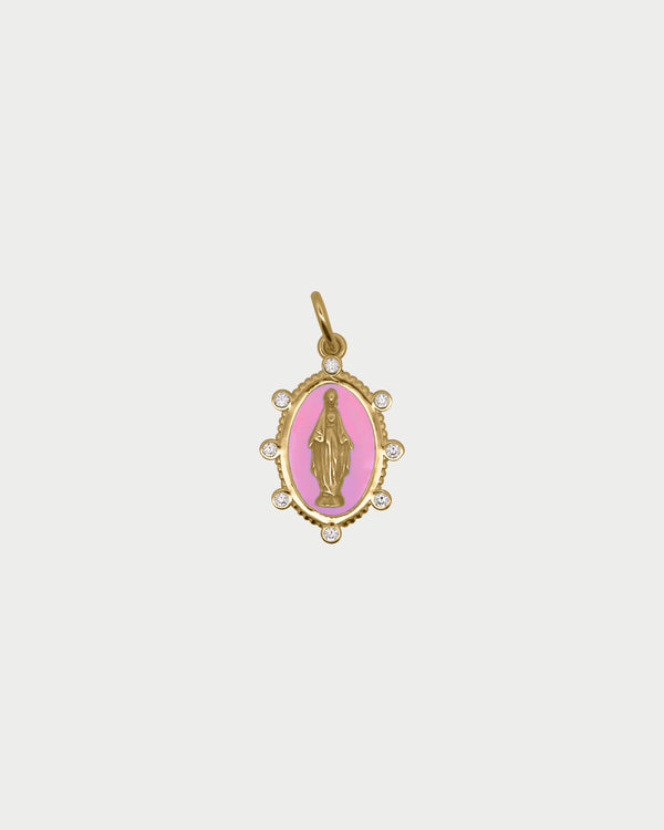 Charm MEDAGLIA MADONNA PIETRE SMA ROSA