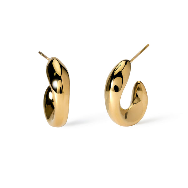 Orecchini in acciaio 304/316L PVD giallo