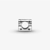Star Wars Charm in Argento con logo in 3D