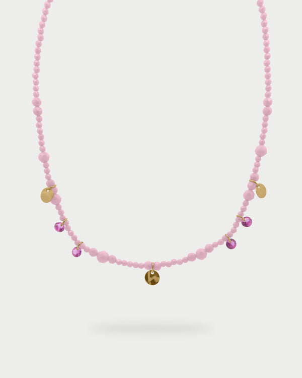 Girocollo  ZIRCONI CON PENDENTI ROSA