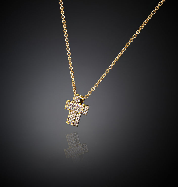 Collana Pendente Squared Cross Small - Gioielleria Fondente