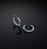 Orecchini a cerchio Emerald - Gioielleria Fondente