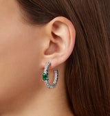 Orecchini a cerchio Emerald - Gioielleria Fondente