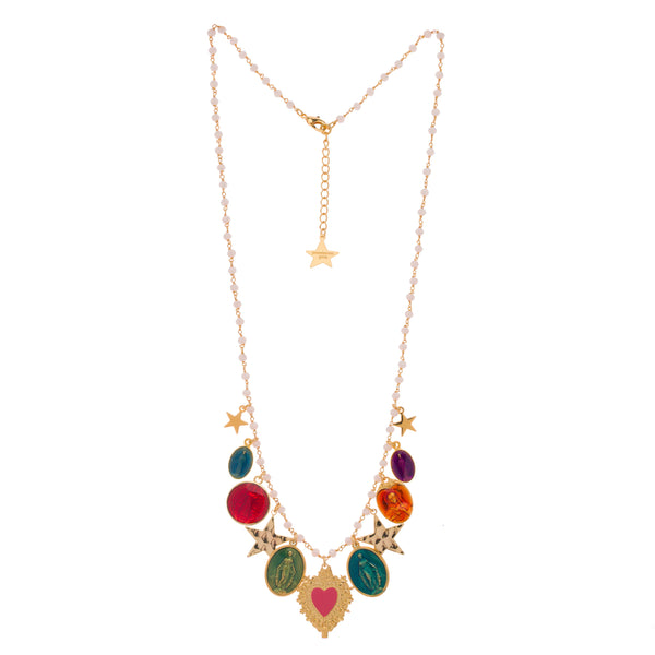 Collana Holy Mary Multicharms Large
