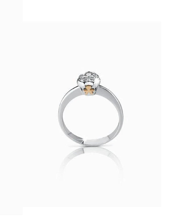 Anello Gli Amori da donna in oro bianco e oro rosa