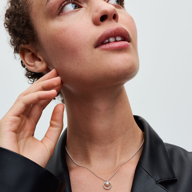 Collana con Perla d’Acqua Dolce Coltivata e Pavè - Gioielleria Fondente