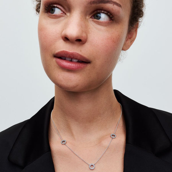 Collana Cerchi Pavè - Gioielleria Fondente
