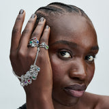 Pendente Cerchio Eterno Rosso Scuro Gennaio - Gioielleria Fondente