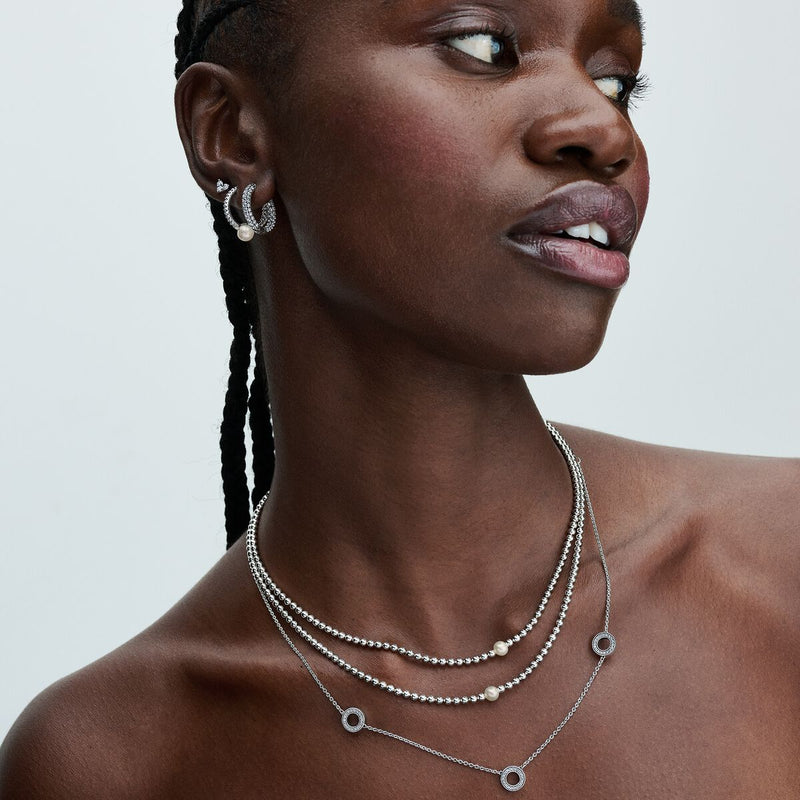 Collana Cerchi Pavè - Gioielleria Fondente