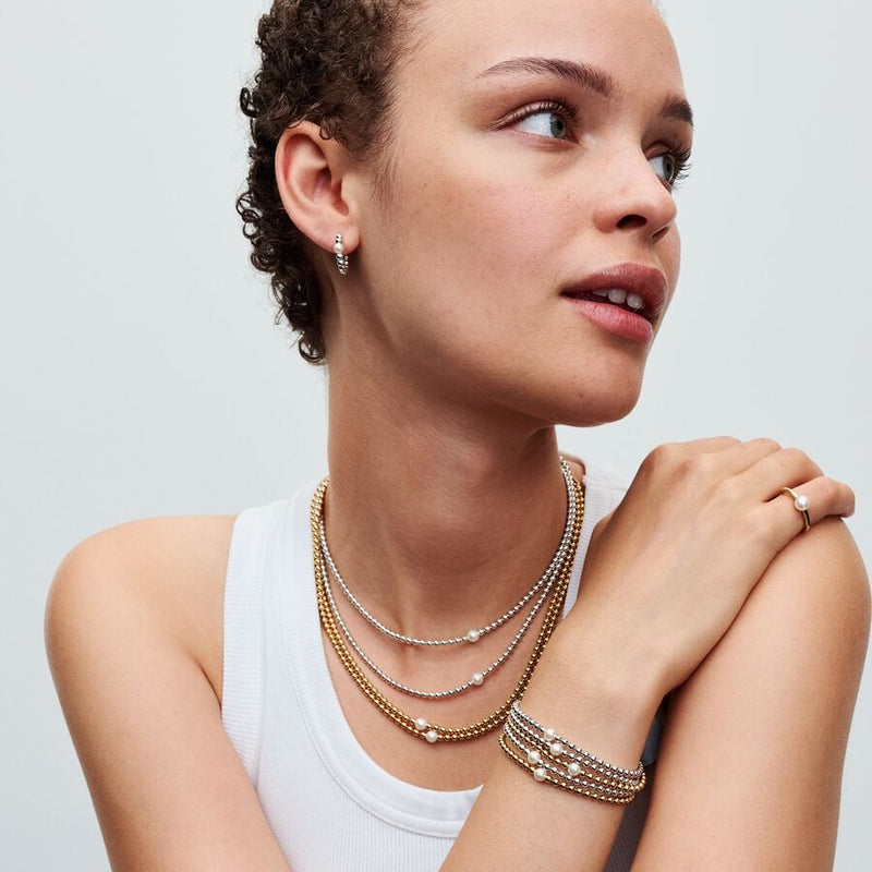 Bracciale con Perla d’Acqua Dolce Coltivata e Sfere