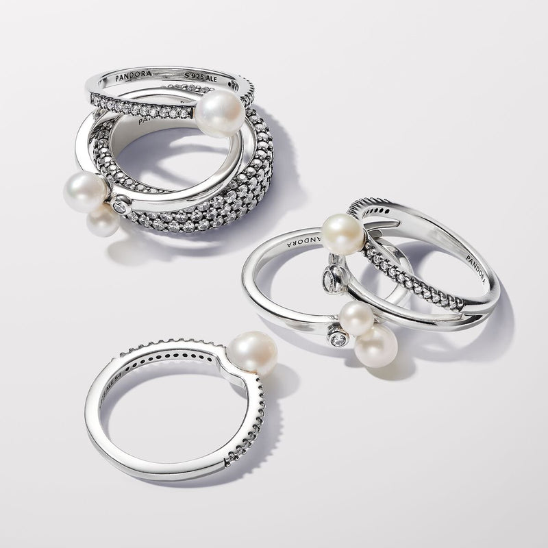 Anello Perla d’Acqua Dolce Coltivata e Pavè - Gioielleria Fondente