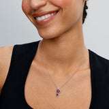 Collana Doppi Cuori Rossi