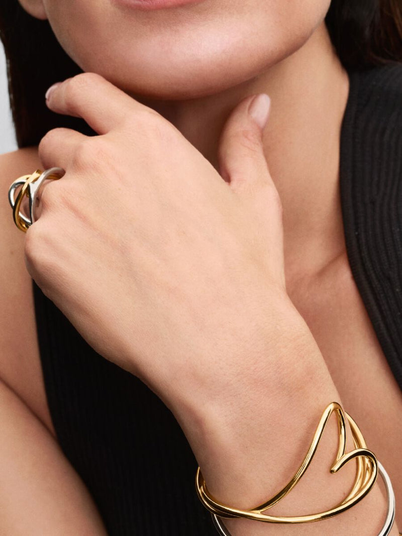 Bracciale Aperto Cuore Linea Sinuosa