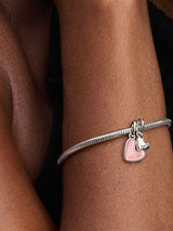 Charm Pendente Unione di Cuori Mamma e Figlia divisibile