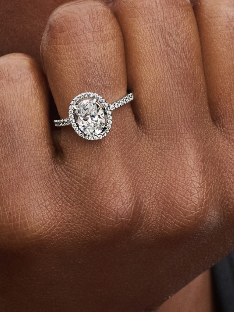 Anello Punto Luce Ovale