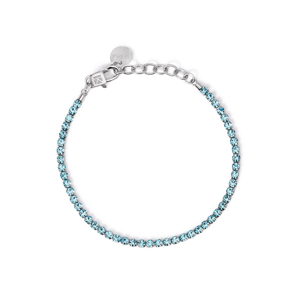 Bracciale in acciaio 316L cristalli