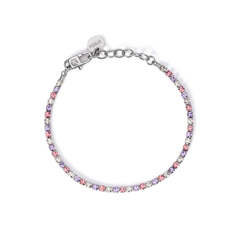 Bracciale in acciaio 316L cristalli