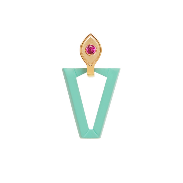 Orecchino "STUDIO UALI MINT" - Gioielleria Fondente