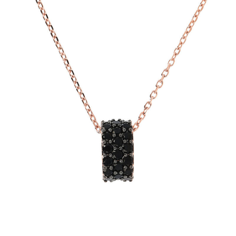 Collana Catena Forzatina con Pendente Pavé - Gioielleria Fondente