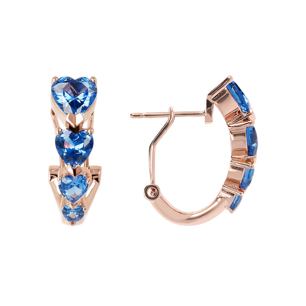 Orecchini Quattro Cuori Graduati - Gioielleria Fondente