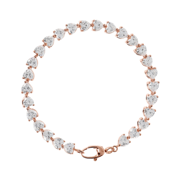 Bracciale Tennis con Cuori - Gioielleria Fondente