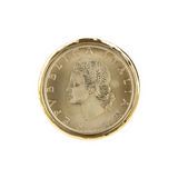 Anello Chevalier Martellato con Moneta Originale