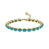 Bracciale Lavorato con Pietra Naturale Turchese