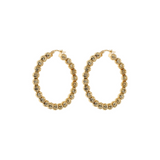 Orecchini a Cerchio con Bead Diamantate