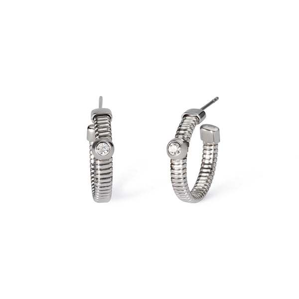 Orecchini in acciaio 304/316L cristalli