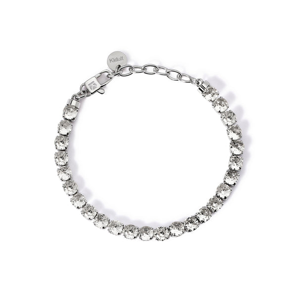 Bracciale in acciaio 316L cristalli