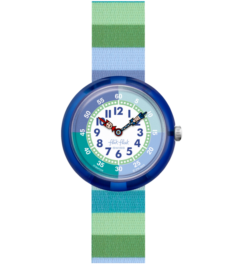 Orologio Bambino Flik Flak Stripy Green