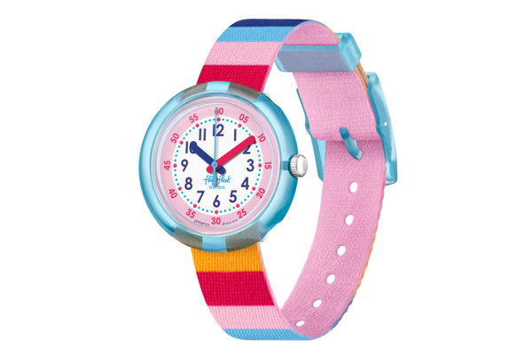 Orologio Bambino Flik Flak Stripy Pink