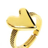 Anello con cuore irregolare