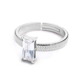 Anello con zircone baguette - Gioielleria Fondente