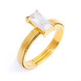Anello con zircone baguette - Gioielleria Fondente