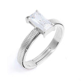 Anello con zircone baguette - Gioielleria Fondente