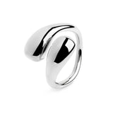 Anello doppia goccia bombato
