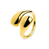 Anello doppia goccia bombato
