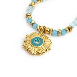 Anello elastico con sole pendente