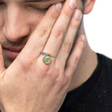 Anello elastico con sole pendente