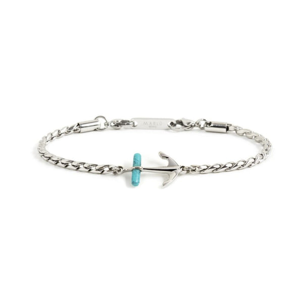 Bracciale Catena Corda Con Ancora - Gioielleria Fondente