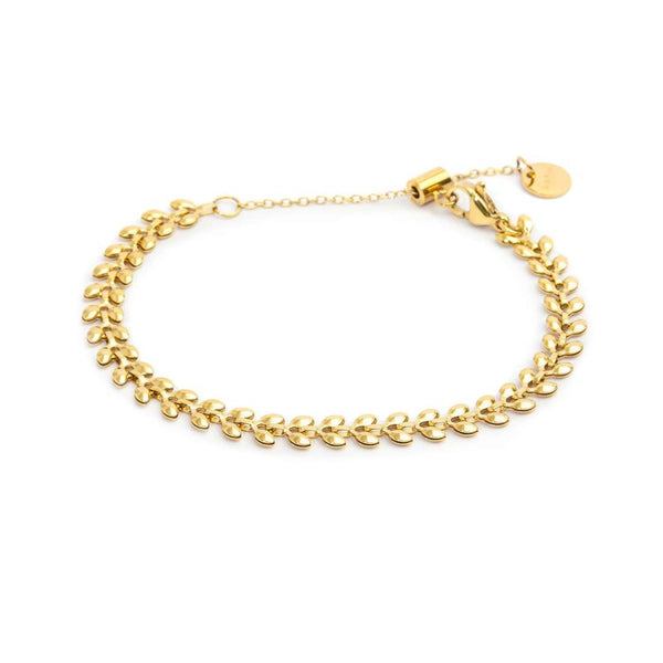 Bracciale catena a foglia chevron - Gioielleria Fondente